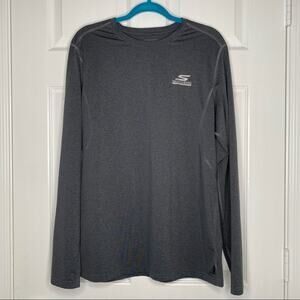 SKECHERS Mens Long Sleeve Performance Pullover Athletic Workout Shirt Size Large